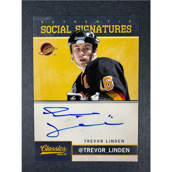 Trevor Linden AUTOGRAPH Card - Canucks 2012-13 Classics