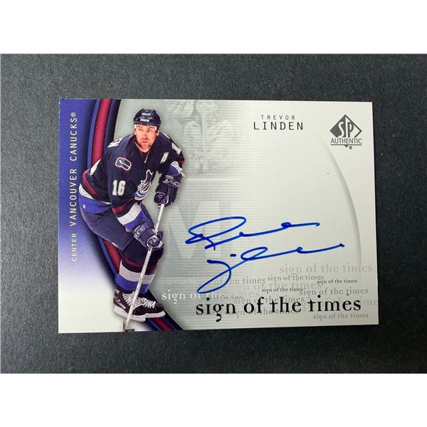 Trevor Linden AUTOGRAPH Card - Canucks 2006 SP