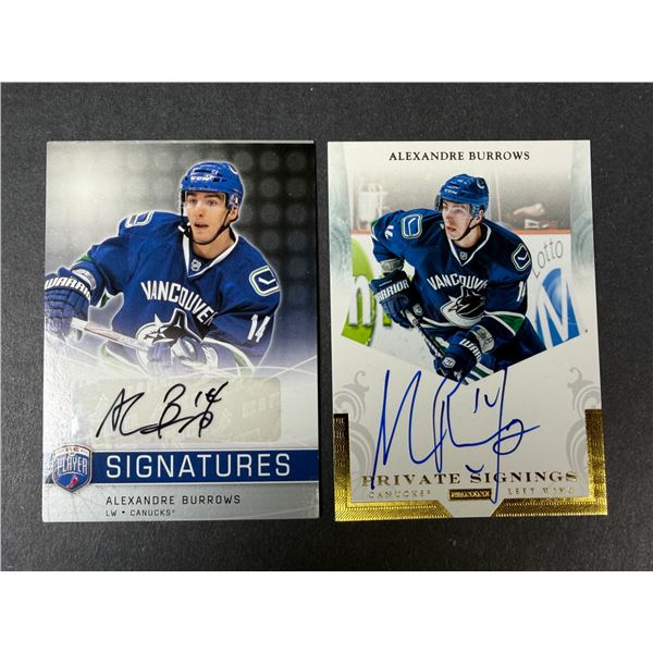 Alexandre Burrows AUTOGRAPH Lot x2 - Canucks