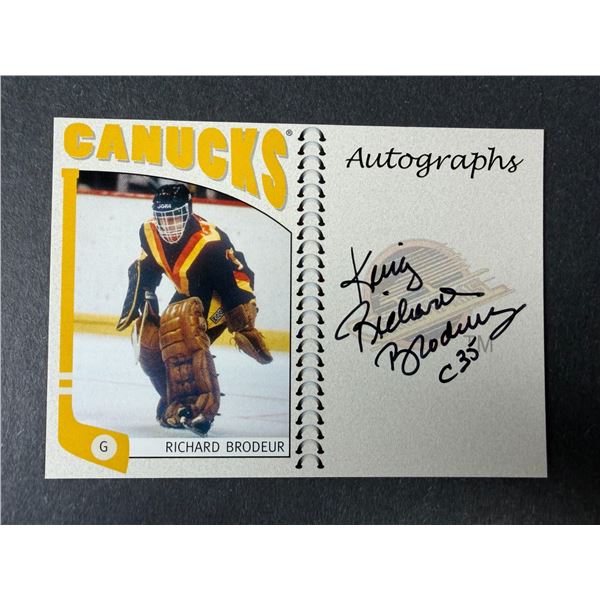 Richard Brodeur AUTOGRAPH - Canucks