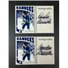 Image 1 : Andre Boudrias AUTOGRAPH Lot x2 - Canucks