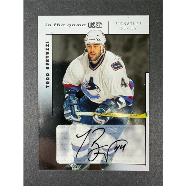 Todd Bertuzzi AUTOGRAPH - Canucks