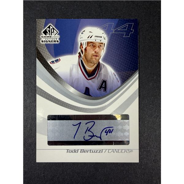 Todd Bertuzzi AUTOGRAPH - Canucks