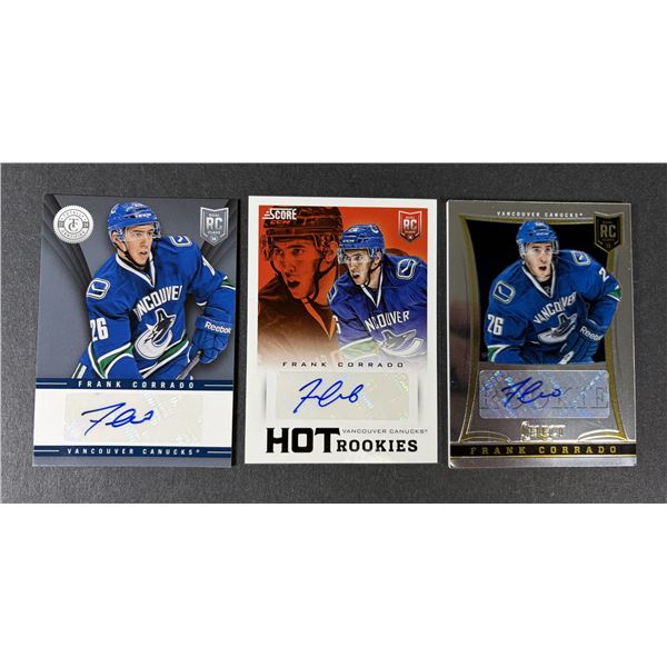 Frank Corrado AUTOGRAPH Lot x3 - Canucks