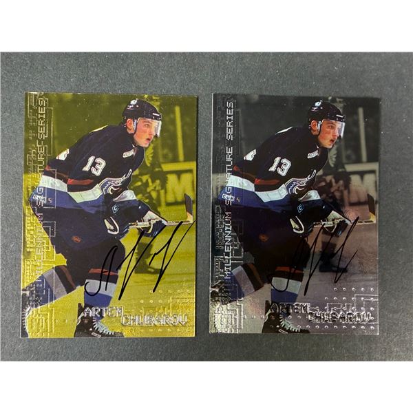 Artem Chubarov AUTOGRAPH Lot x 2- Canucks