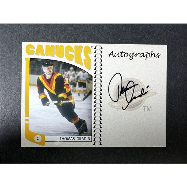 Thomas Gradin AUTOGRAPH - Canucks