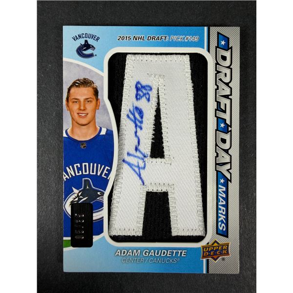 Adam Gaudette AUTO Game Patch Card - Canucks