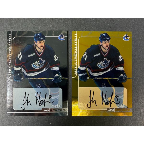 Josh Holden AUTOGRAPH Lot x 2 - Canucks