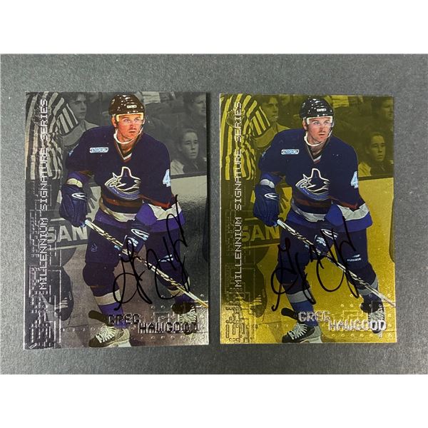 Greg Hawgood AUTOGRAPH Lot x 2 - Canucks