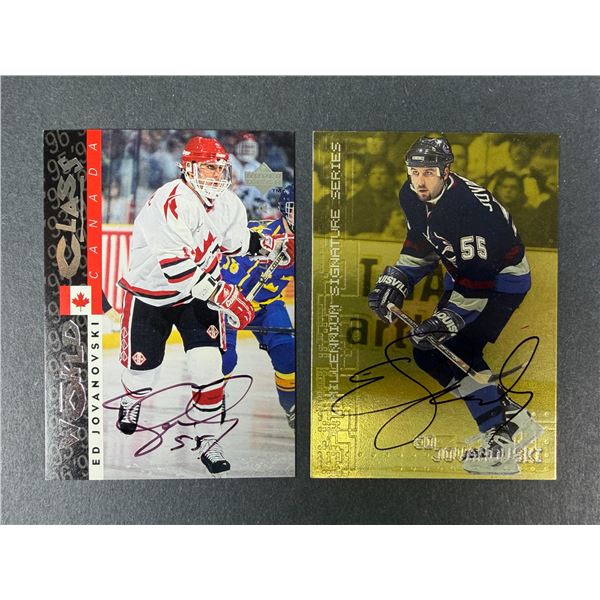Ed Jovanovski AUTOGRAPH Lot x2 - Canucks