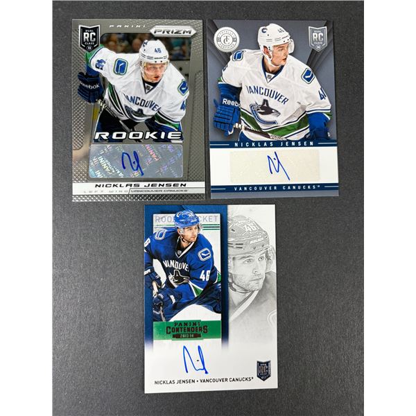 Nicklas Jensen AUTOGRAPH LOt x3 - Canucks