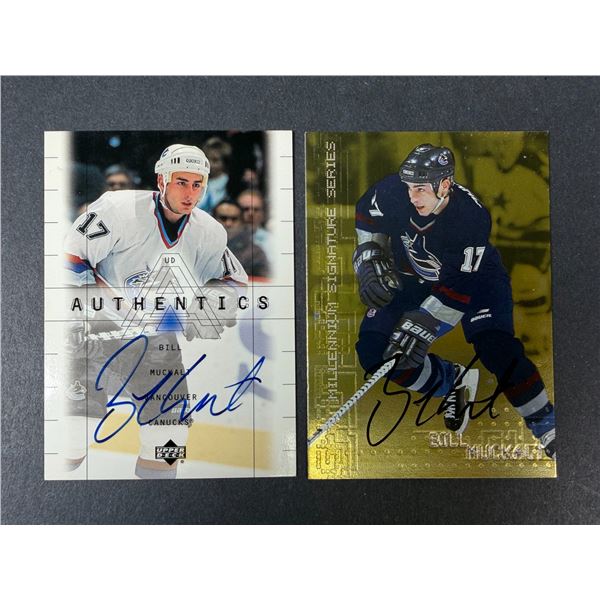 Bill Muckalt AUTOGRAPH Lot x 2 - Canucks