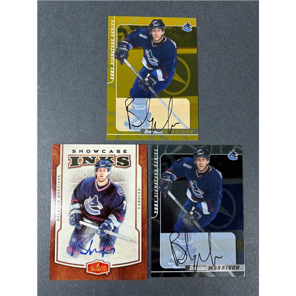 Brendan Morrison AUTOGRAPH Lot x3 - Canucks