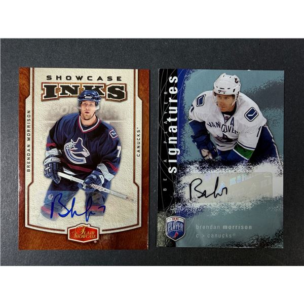 Brendan Morrison AUTOGRAPH Lot x2 - Canucks