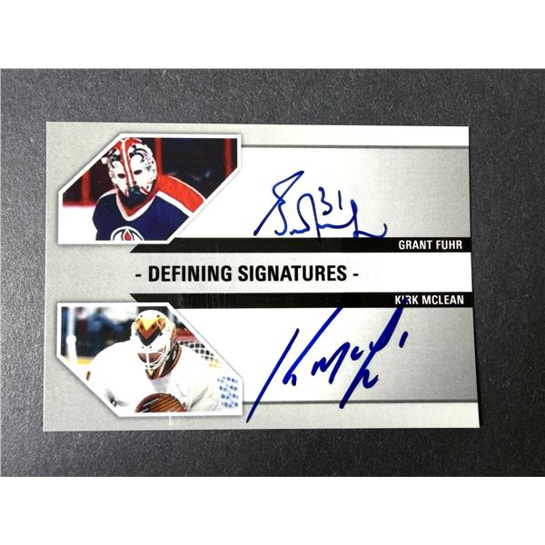 Bill Ranford & Kirk McLean AUTOGRAPH Dual Card - Canucks