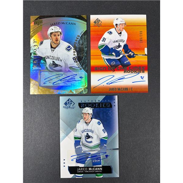 Jared McCann AUTOGRAPH LOT x3 - Canucks
