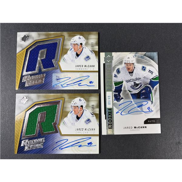 Jared McCann AUTOGRAPH & Patch LOT x3 - Canucks