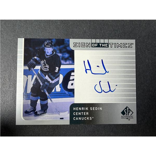 Henrik Sedin AUTOGRAPH - Canucks