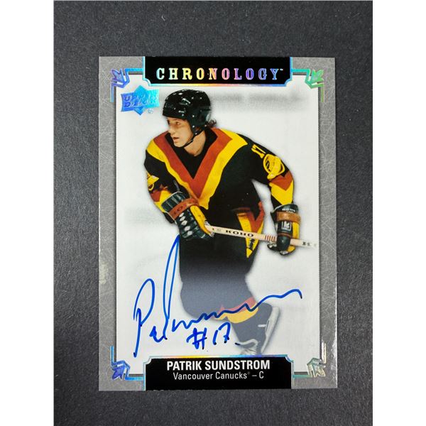 Patrick Sundstrom AUTOGRAPH - Canucks