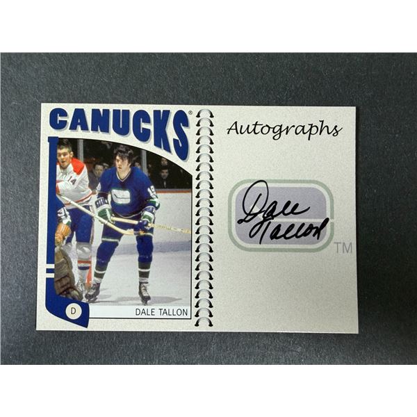 Dave Tallon AUTOGRAPH - Canucks