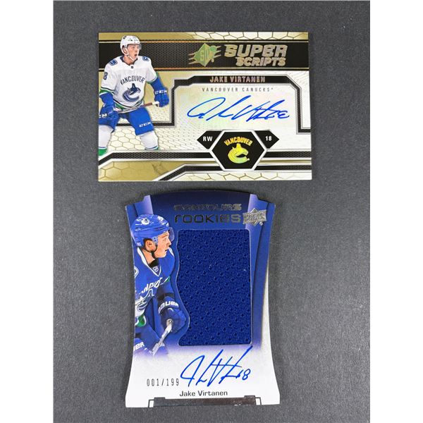 Jake Virtanen AUTOGRAPH Lot x2 - Canucks