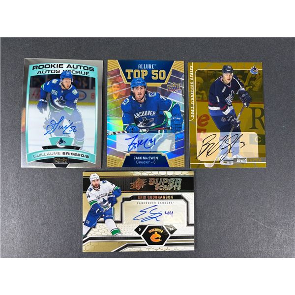 Canucks AUTOGRAPH Lot x 4 - Sopel, Gudbranson