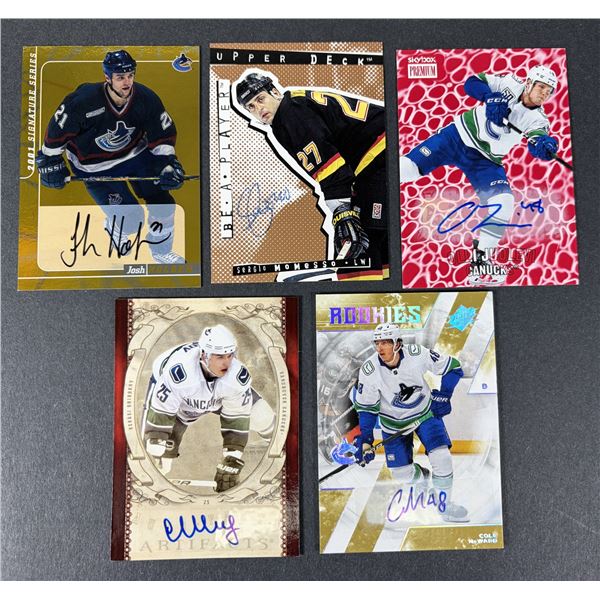 Canucks AUTOGRAPH Lot x 5 - Momesso, Juolevi