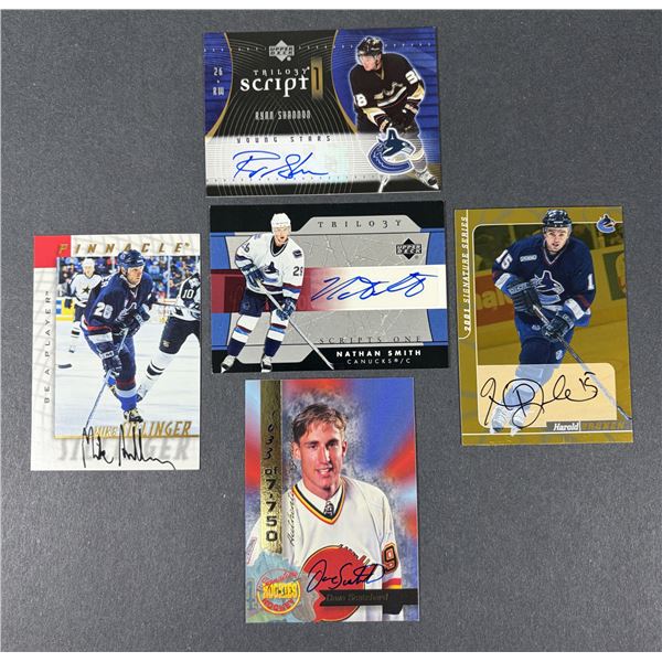 Canucks AUTOGRAPH Lot x 5