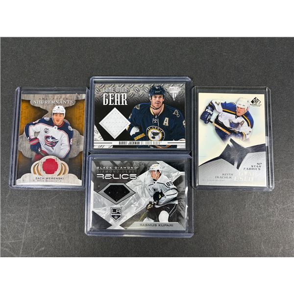 Hockey Game USED Card LOT x4 - Tkachuk, Werenski