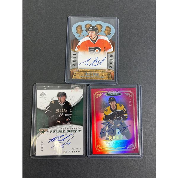 Hockey AUTOGRAPH Cards x3
