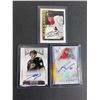 Image 1 : Hockey AUTOGRAPH Cards x3