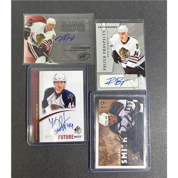 Hockey AUTOGRAPH Cards x4