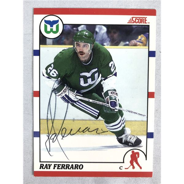 Ray Ferraro Hand Signed Card - Whalers