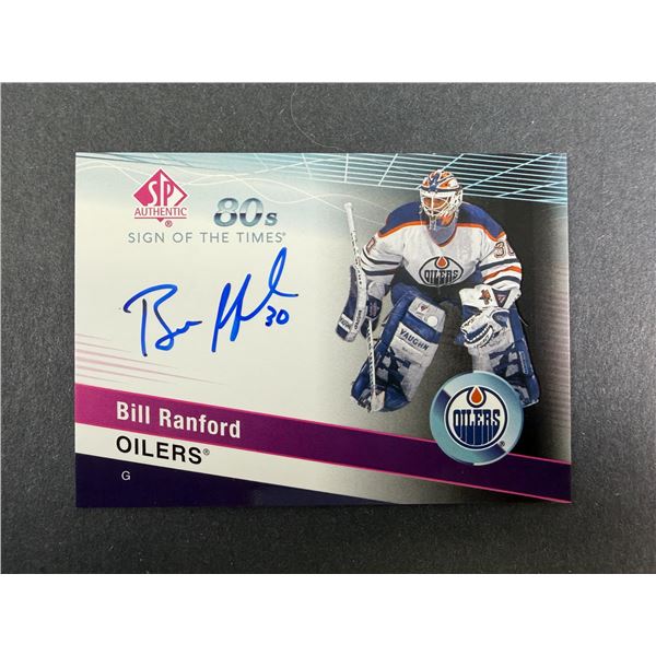 Bill Ranford AUTOGRAPH Card - Oilers