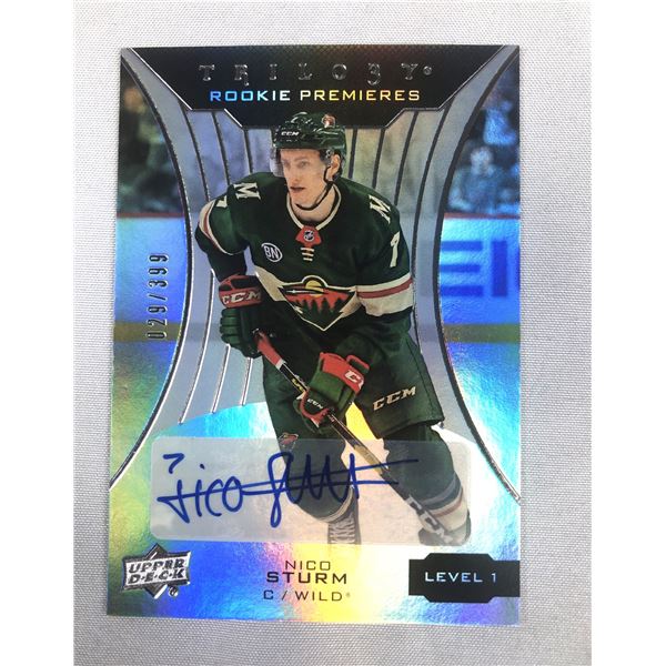 Nico Sturm AUTOGRAPH Card - Wild