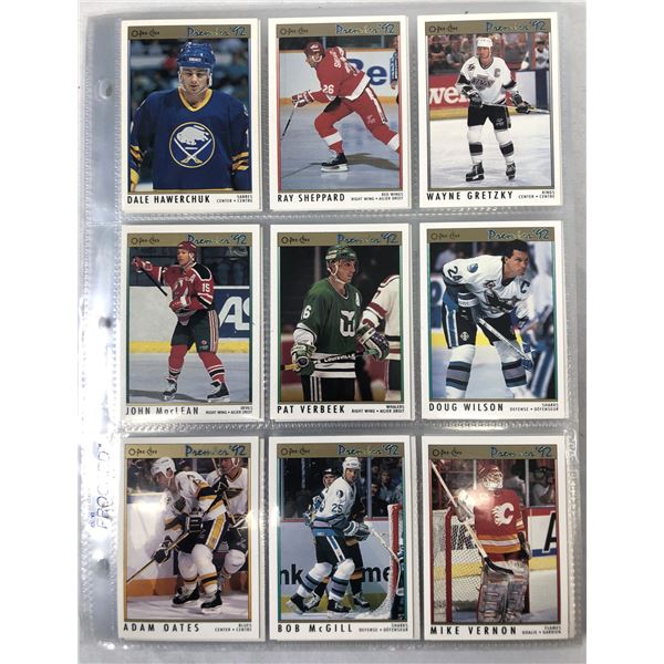 1991-92 OPC Premier Hokcey FULL Set In Binder