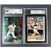 Image 1 : Reggie Jackson & Derek Jeter GRADED Lot - Yankees