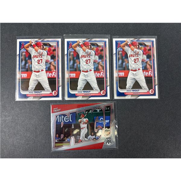 Mike Trout Card Lot x4 - Angels
