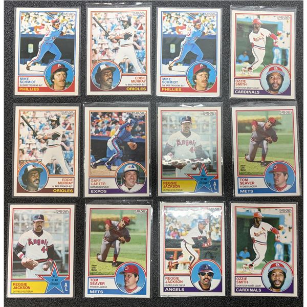 1983 OPC Baseball Star LOT x12 - Seaver, Ozzie, Schmidt