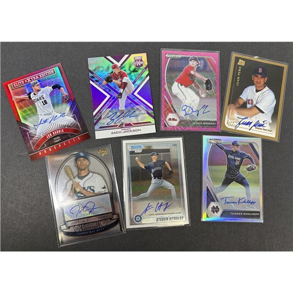 Baseball Certified AUTOGRAPH Lot x7