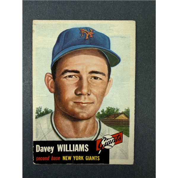 1953 Topps Baseball - Davey Williams - Giants