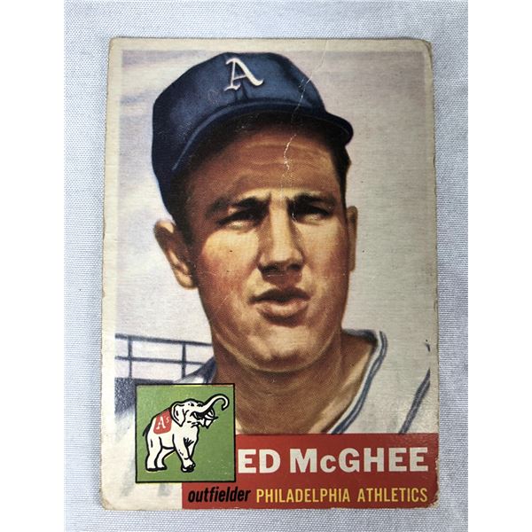 1953 Topps Baseball - Ed McGhee - Athletics