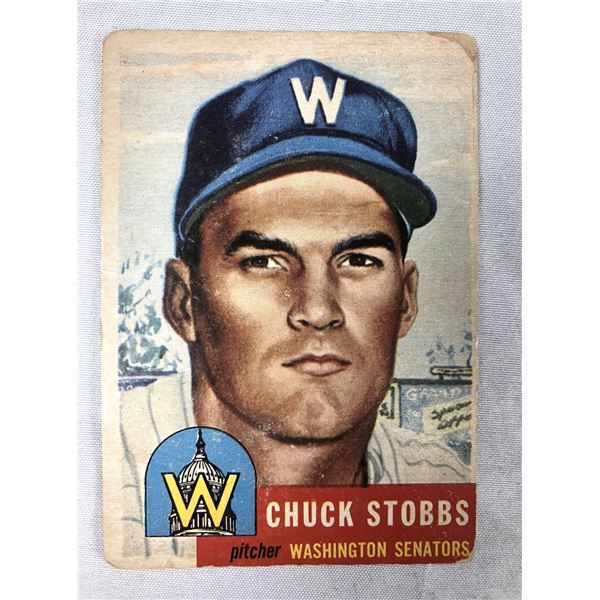 1953 Topps Baseball - Chuck Stobbs - Senators
