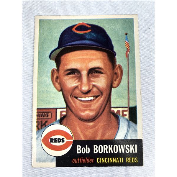 1953 Topps Baseball - Bob Borkowski - Reds