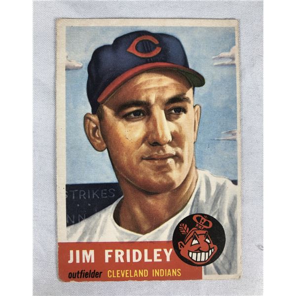 1953 Topps Baseball - Jim Fridley - Indians