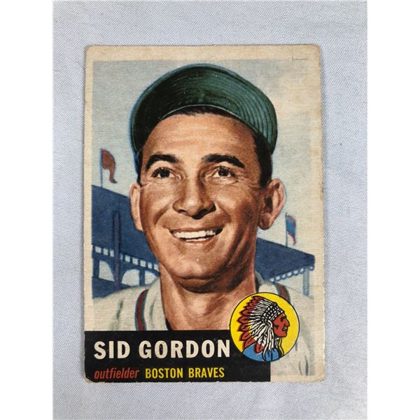 1953 Topps Baseball - Sid Gordon - Braves