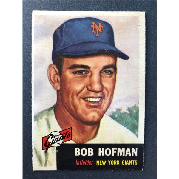 1953 Topps Baseball - Bob Hoffman - Giants