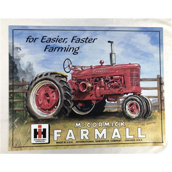 McCormick Farmall Tractor Tin Sign