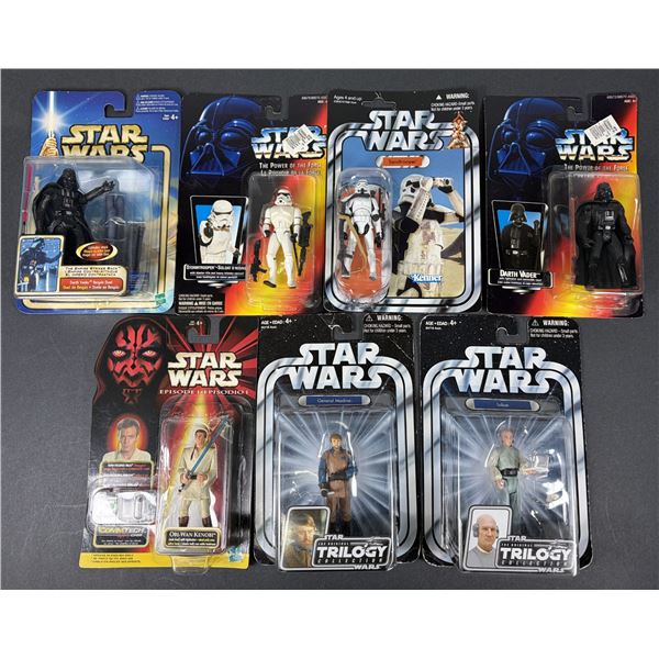 Star Wars TOY LOT x7 - Vader, Stormtroopers, Kenobi