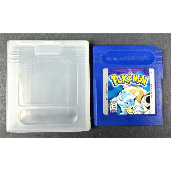 1998 Pokemon BLUE Gameboy Cartridge & Case